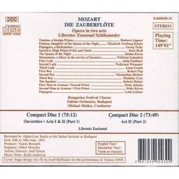 Mozart - Die Zauberflöte. The Magic Flute. La Flute Enchatée. 2 x CD