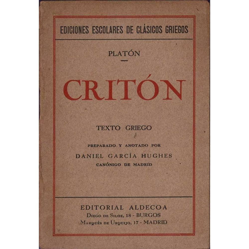 Critón. Texto griego - Platón