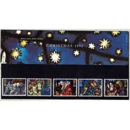 Reino Unido. Colección de sellos Royal Mail Christmas 1992