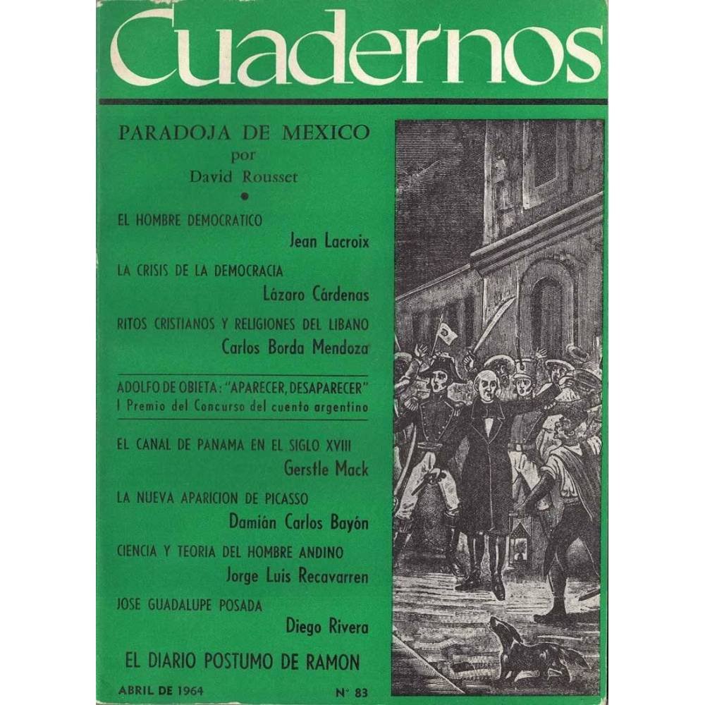 Revista Cuadernos No. 83. Abril 1964