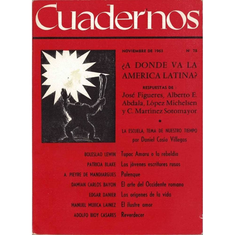 Revista Cuadernos No. 78. Noviembre 1963