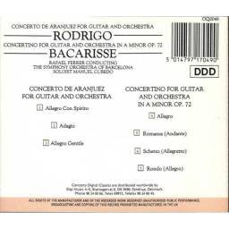 Rodrigo / Bacarisse - Concerto De Aranjuez For Guitar And Orchestra / Concertino For Guitar And Orchestra In A Minor Op. 72. CD