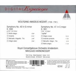 Mozart, Royal Concertgebouw Orchestra, Nikolaus Harnoncourt - Symphonies Nos 40 & 41. CD