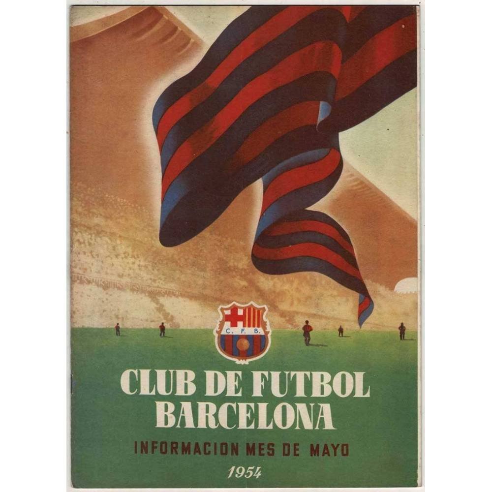 Club de Fútbol Barcelona. Boletín Información Mayo, 1954. Publicidad Radios Iberia