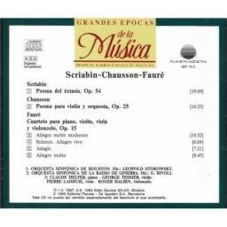 Grandes Épocas de la Música. Scriabin. Chausson. Fauré. CD