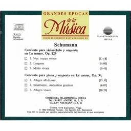 Grandes Épocas de la Música. Schumann - Concierto Op. 129. Concierto Op. 54. CD