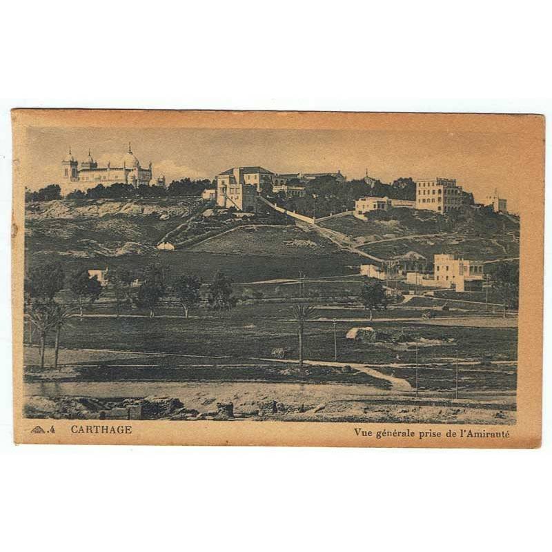 Postal Túnez. Carthage. Vue generale prise de l'Amiraute