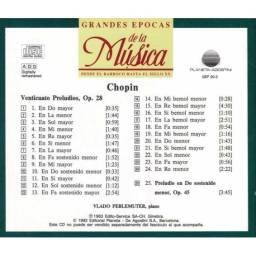 Grandes Épocas de la Música. Chopin - Veinticuatro preludios, Op. 28. Preludio, Op. 45. CD