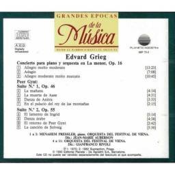 Grandes Épocas de la Música. Grieg - Concierto para piano y orquesta. Peer Gynt. CD