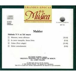 Grandes Épocas de la Música. Mahler - Sinfonía No. 4 en Sol mayor. CD