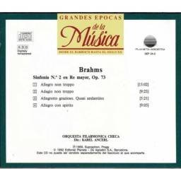 Grandes Épocas de la Música. Brahms - Sinfonía No. 2 en Re mayor. CD