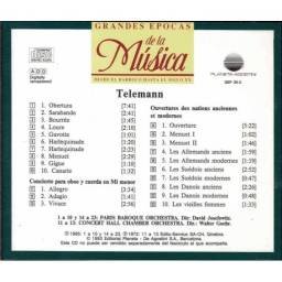 Grandes Épocas de la Música. Telemann - Concierto para oboe y cuerda. Ouvertures. CD