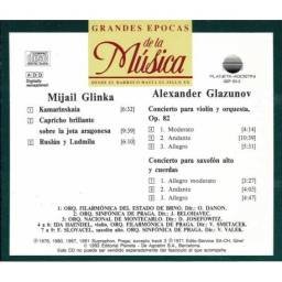 Grandes Épocas de la Música. Glinka. Glazunov - Obras varias. CD