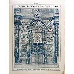 Recorte Revista La Esfera 1916. Sagrario del Altar Mayor de la Catedral de Avila