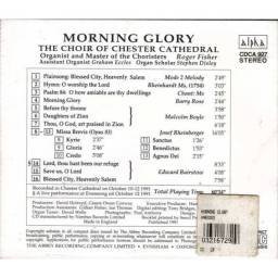 The Choir of Chester Chatedral - Morning Glory. CD