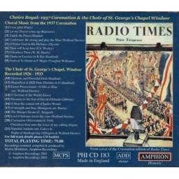 The British Choral Tradition. Choirs Royal - Choral Music From The 1937 Coronation and The Choir Of St. George's Chapel. CD