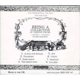 Kim Halliday - Being a Collection of Various Pieces. Promo. CD