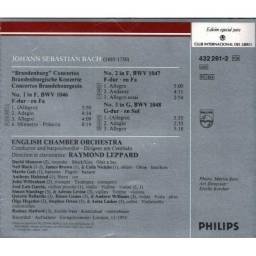 Johann Sebastian Bach, English Chamber Orchestra, Raymond Leppard - Brandenburg Concertos Nos. 1, 2 & 3. CD