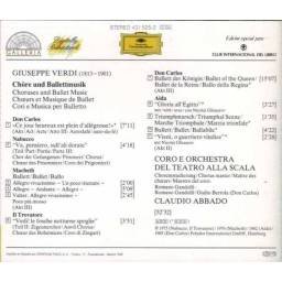 Giuseppe Verdi, Claudio Abbado - Chore und Balletmusik. CD