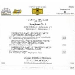 Gustav Mahler, Claudio Abbado - Symphonie No. 5. CD