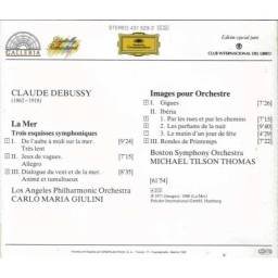 Claude Debussy, Carlo Maria Giulini, Michael Tilson Thomas - La Mer. Images. CD