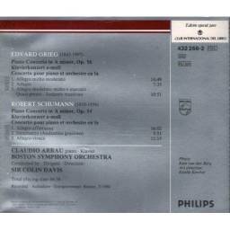 Grieg, Schumann, Claudio Arrau, Sir Colin Davis - Piano Concertos. CD