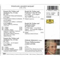 W. A. Mozart, Itzhak Perlman, Wiener Philharmoniker, James Levine - Violinkonzerte Nr. 3 & 4 - 2 Rondos. CD