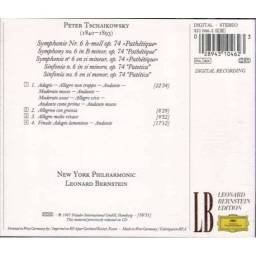 Peter Tschaikowsky, New York Philharmonic, Bernstein - Symphonie No. 6 Pathétique. CD