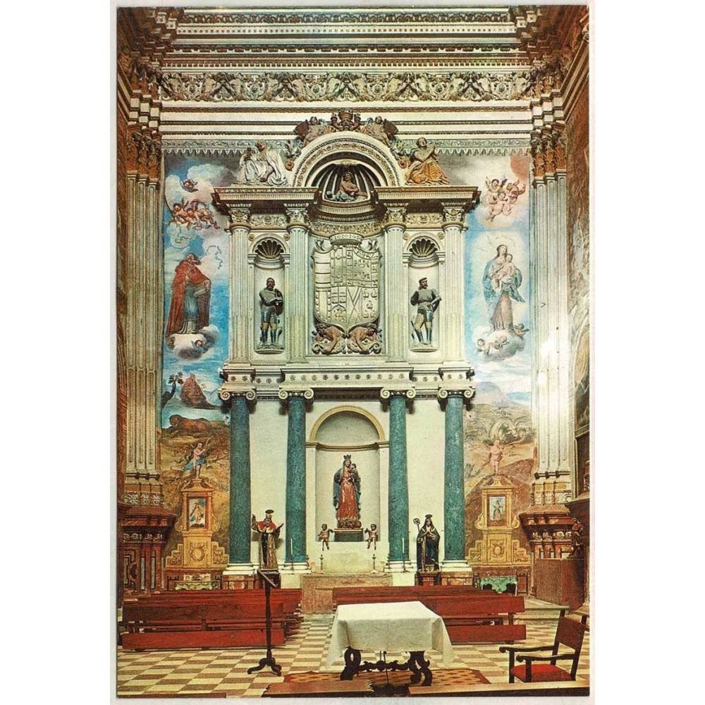 Postal Granada. Monasterio de San Jerónimo. Altar del crucero de la iglesia