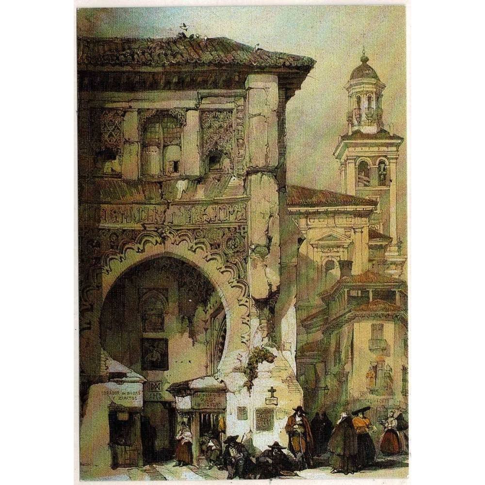 Postal Granada. Corral del Carbón. Grabado s. XIX No. 301