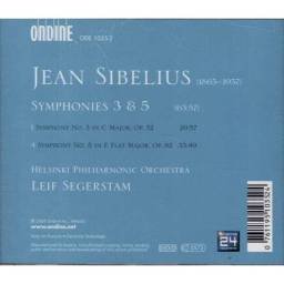 Jean Sibelius, Helsinki Philharmonic Orchestra, Leif Segerstam - Symphonies 3 & 5. CD