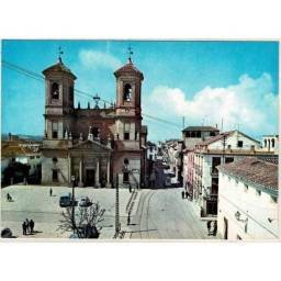 Postal Granada. Santa Fe. Plaza del Generalísimo y Calle Real