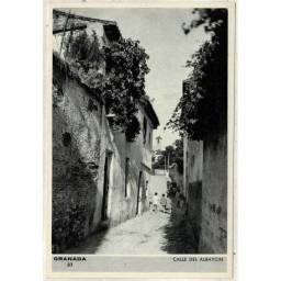 Postal Granada. Calle del Albaycin No. 37