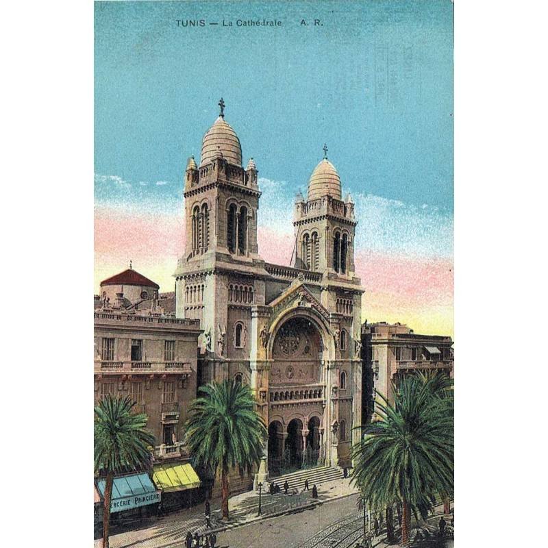 Postal Túnez. La Cathédrale. Nº 116