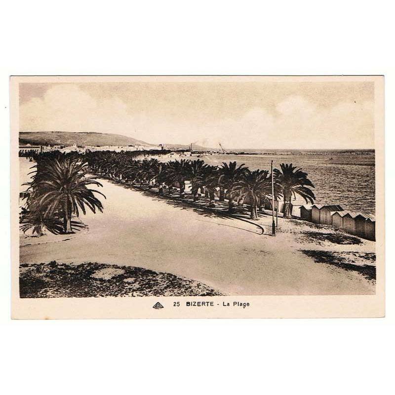 Postal Túnez. Bizerte - La Plage. Nº 25