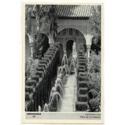 Postal Granada. Generalife. Patio de la Acequia. No 27