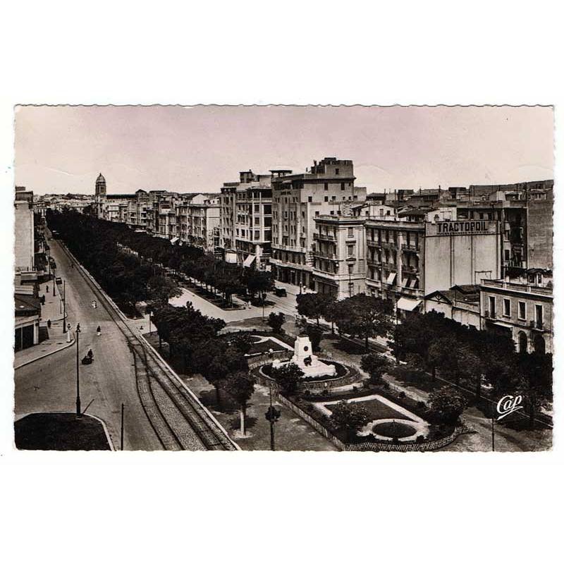 Postal Túnez. Perspective sur l'Avenue Jules Ferry et Avenue de France. Nº 176