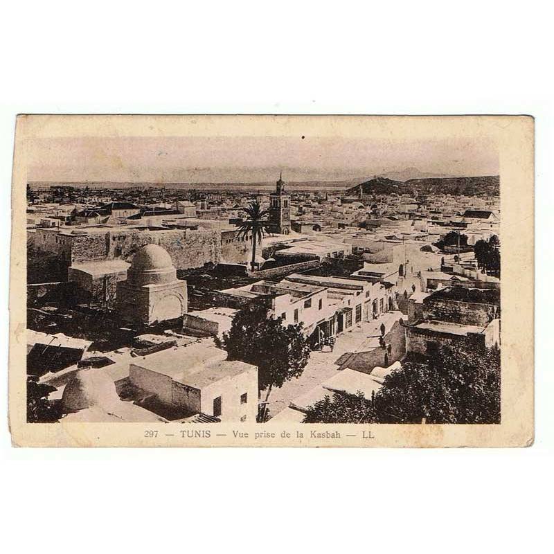 Postal Túnez. Vue prise de la Kasbah. Nº 297