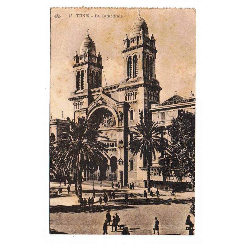 Postal Túnez. La Cathédrale. Nº 15