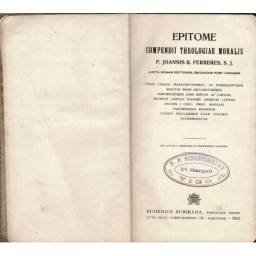 Epitome Compendii Theologiae Moralis - Joannis B. Ferreres