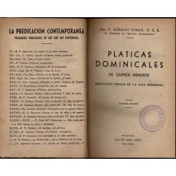 Pláticas Dominicales de quince minutos. Homiliario Catequístico - Germán Prado