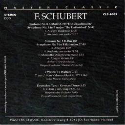 Masters Classic. Schubert. CD