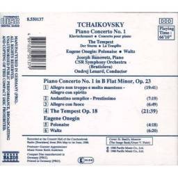 Tchaikovsky - Piano Concerto No. 1. The Tempest. CD