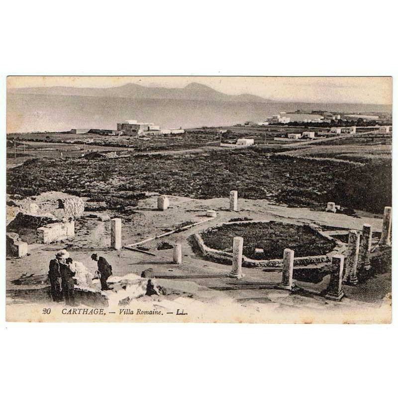 Postal Túnez. Carthage - Villa Romaine. Nº 20