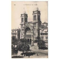 Postal Túnez. Cathédrale de Tunis. Nº 405