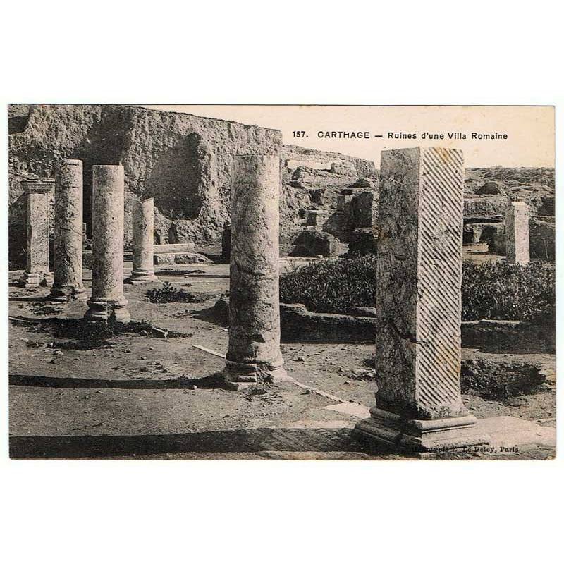 Postal Túnez. Carthage - Ruines d'une Villa Romaine. Nº 157