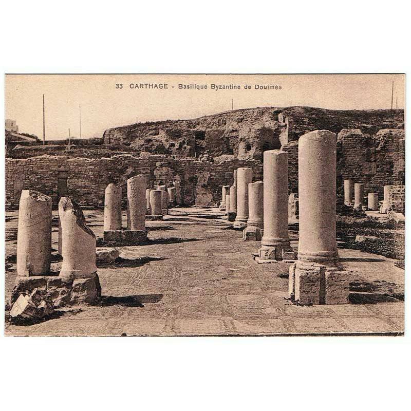 Postal Túnez. Carthage - Basilique Byzantine de Douïmés. Nº 33