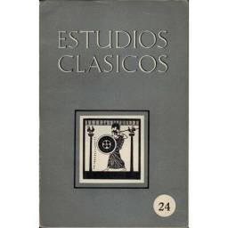 Estudios Clásicos Tomo IV No. 24. 1958. Organo de la Sociedad Española de Estudios Clásicos