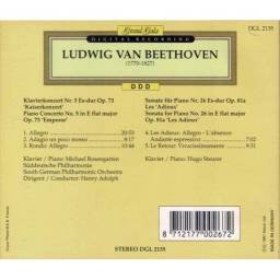 Ludwig van Beethoven - Piano Concerto No. 5 Emperor. Piano Sonata No. 26 Les Adieux. CD