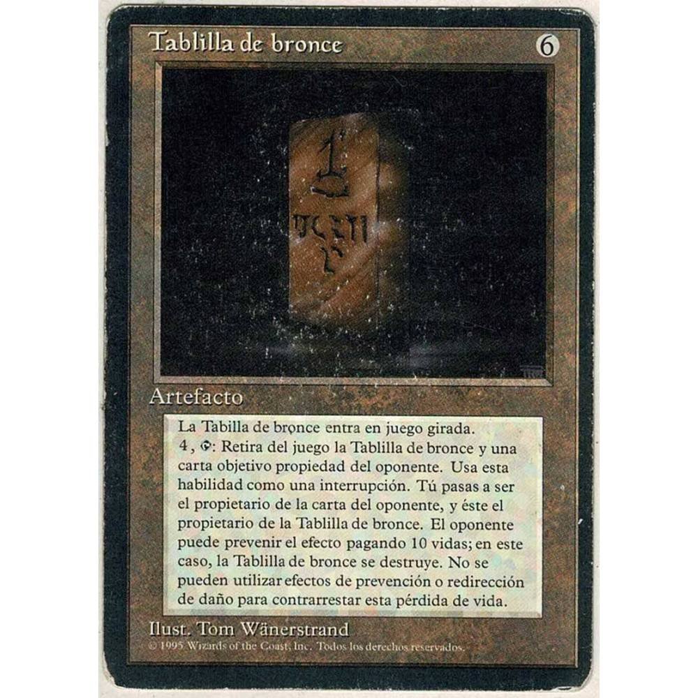 Carta Magic The Gathering. Tablilla de bronce 6. Artefacto